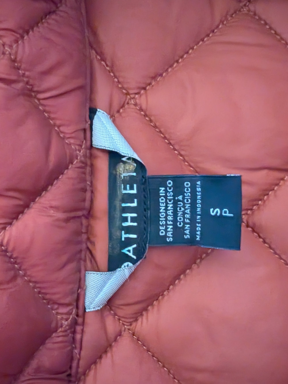 Athleta Whisper Featherless Vest - Rust Orange - Picture 2 of 3